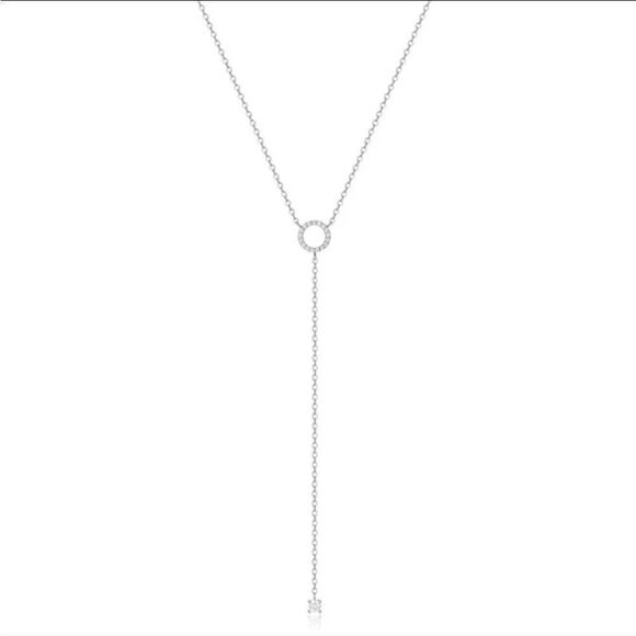 The Gotta Have it Delicate Lariat necklace with cubic zirconia in 925 silver - Picture 4 of 7